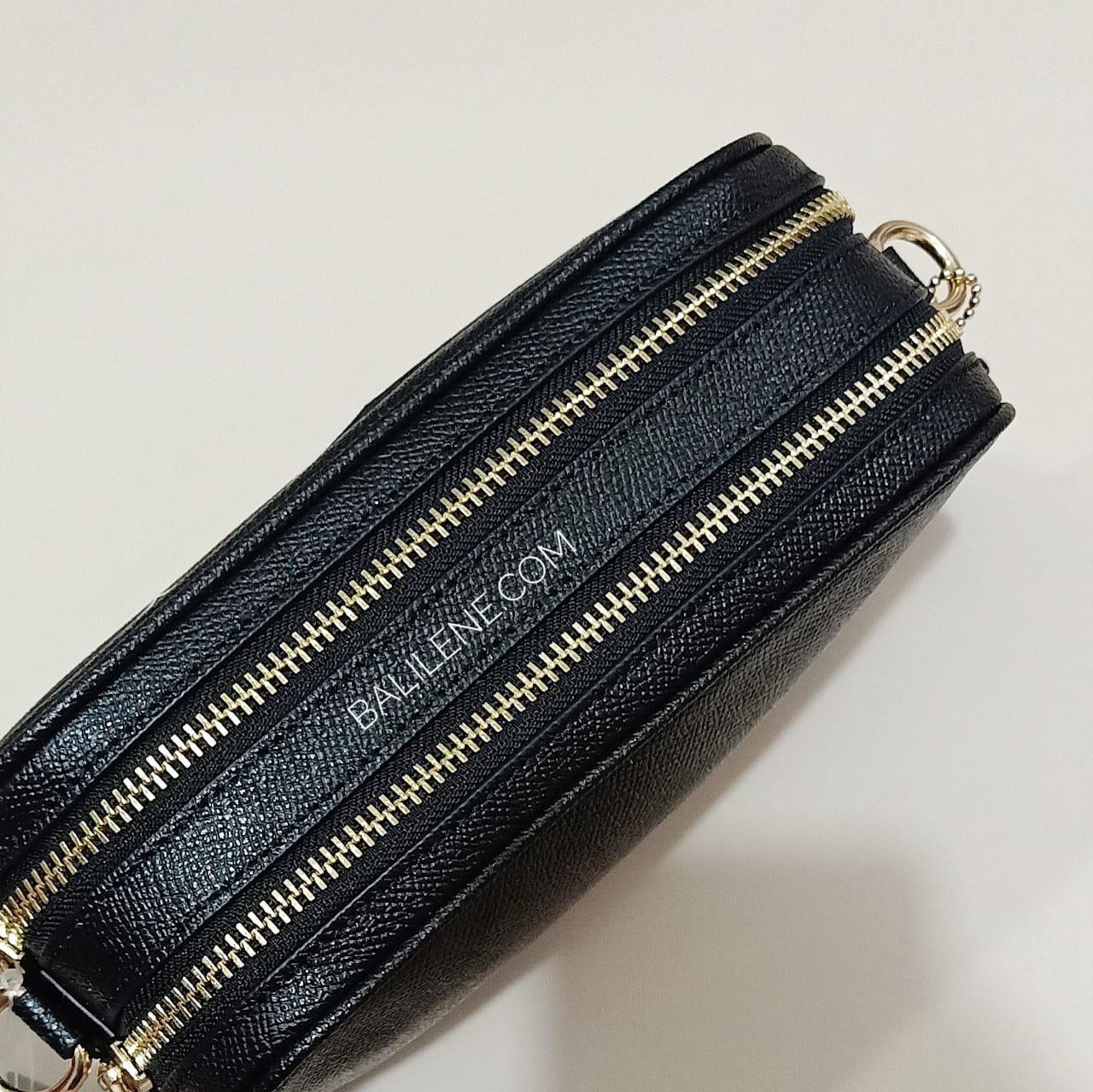 Coach C1302 Leather Jess 20 Crossbody Black
