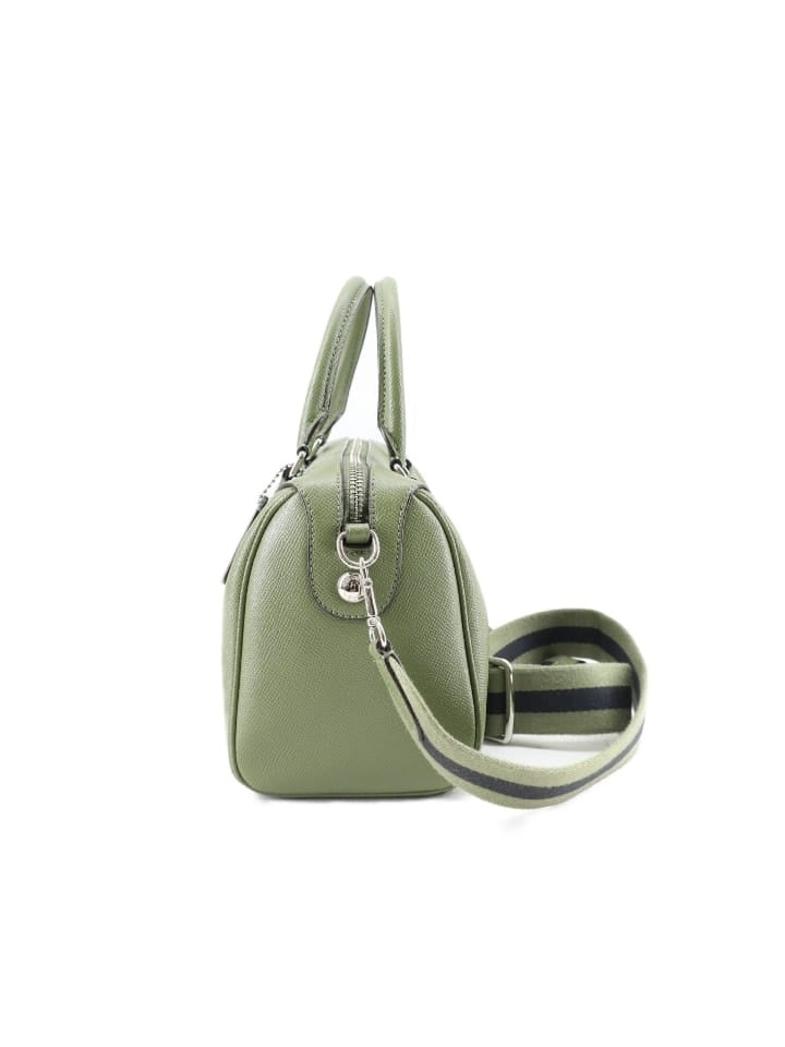 Coach F11808 Mini Bennett Satchel In Crossgrain Leather With Webbed Strap Military Green