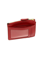 Coach F16107 Signature PVC Mini ID Case Skinny Brown Black Ruby