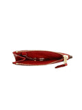 Coach F16107 Signature PVC Mini ID Case Skinny Brown Black Ruby