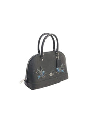 Coach F22254 Mini Sierra Satchel With Bird  Silver / Black