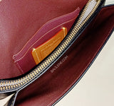 Coach F23536 Small Tea Rose Wristlet Black Old Clutch Bag