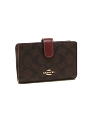 Coach F23553 Medium Corner Brown Wine