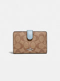 Coach F23553 Medium Corner Signature Khaki Pale Blue