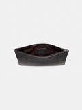 Coach F25520 Pouch Large Signature Black Oxblood