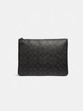 Coach F25520 Pouch Large Signature Black Oxblood