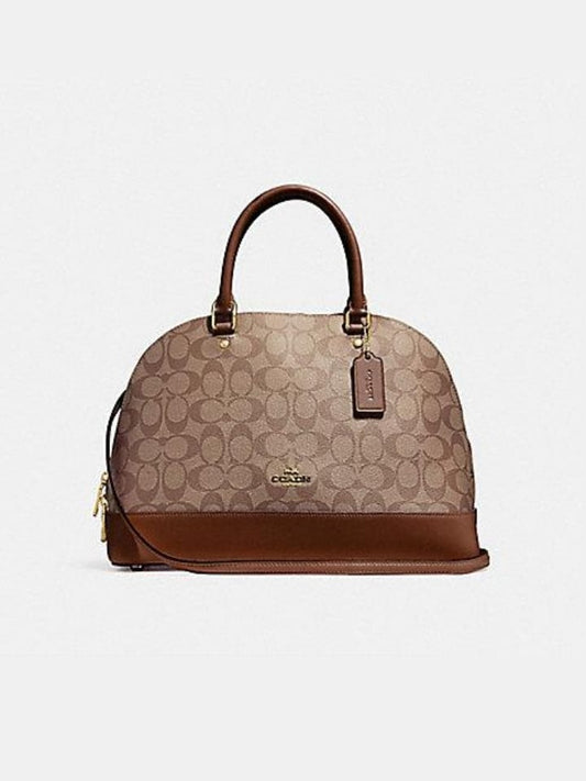 Coach F27584 Sierra Satchel In Signature Khaki Saddle