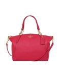 Coach Small Kelsey In Pebble Leather True Red