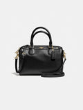 Coach F31376 Pebble Leather Large Bennett Satchel Crossbody Bag Black