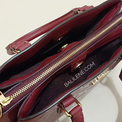 Coach F31485 Mini Sage Signature Debossed Cherry