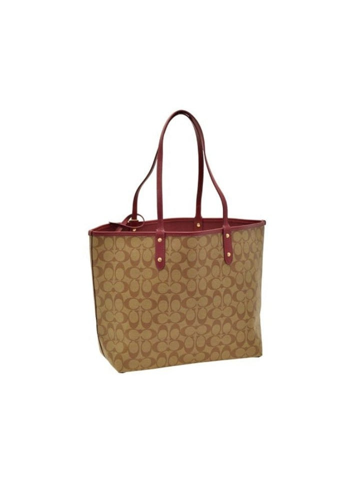 Coach F31500 Reversible City Tote In Signature Canvas With Graffiti Khaki Multi