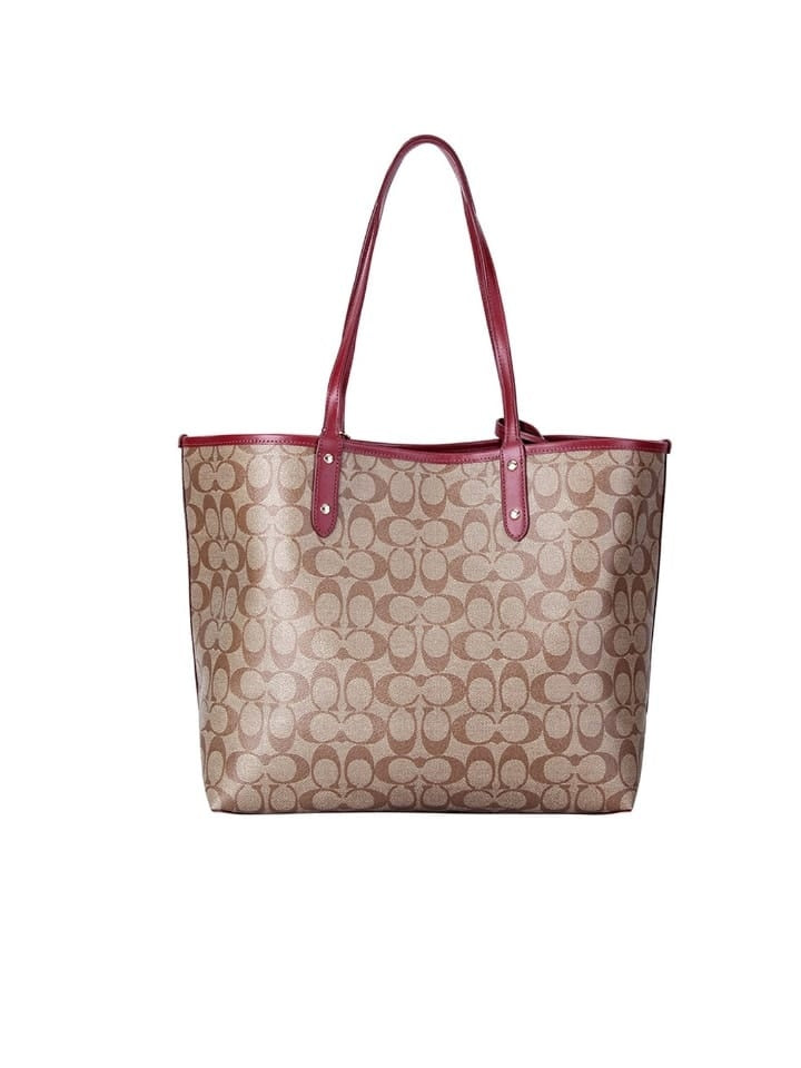 Coach F31500 Reversible City Tote In Signature Canvas With Graffiti Khaki Multi