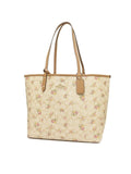 Coach F31776 Reversible City Zip Tote In Signature Canvas With Daisy Bundle Print Light Khaki/Multi