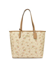 Coach F31776 Reversible City Zip Tote In Signature Canvas With Daisy Bundle Print Light Khaki/Multi