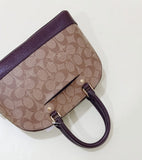 Coach F31977 Mini Sierra Satchel In Signature Canvas Khaki Oxblood