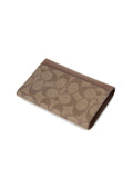 Coach F32485 Medium Envelope Wallet Signature Khaki Saddle