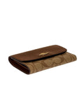 Coach F32485 Medium Envelope Wallet Signature Khaki Saddle