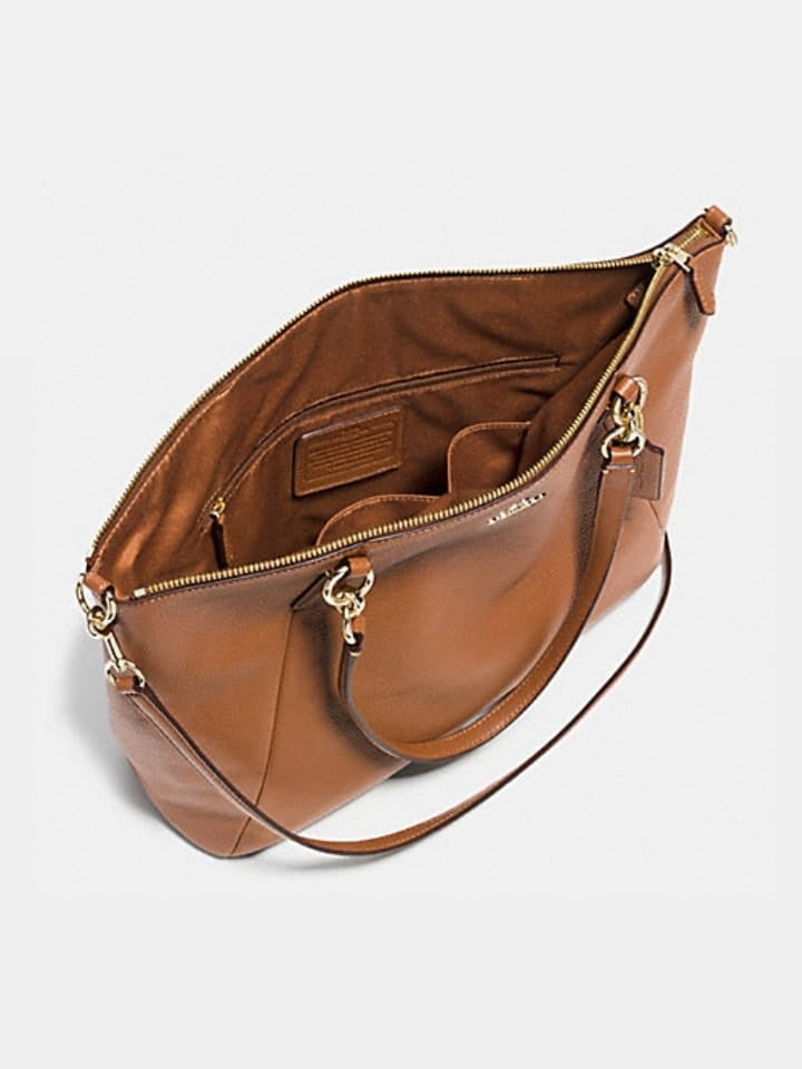 Coach F36591 Kelsey Satchel In Pabbled Leather Saddle