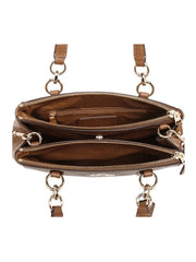 Coach F36718 Small Christie Carryall In Signature Imitation Gold /Khaki Saddle