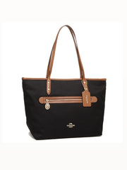 Coach F37237 Sawyer Tote In Polyester Twill Black