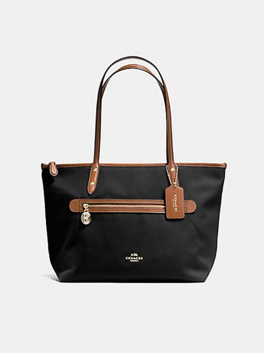 Coach F37237 Sawyer Tote In Polyester Twill Black