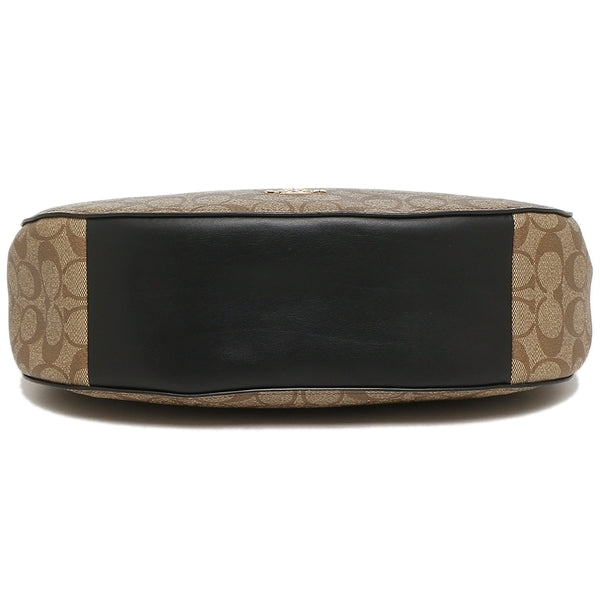 Coach F39527 Elle Hobo Signature Khaki Black
