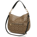 Coach F39527 Elle Hobo Signature Khaki Black