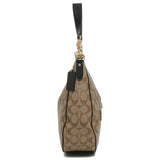 Coach F39527 Elle Hobo Signature Khaki Black