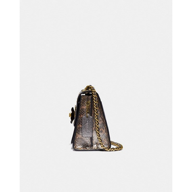 Coach F39680 Parker 18 Signature Rivets Charcoal Mettalic Graphite