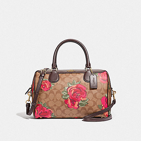 Coach F39962 Mini Bennet Jumbo Floral Sig khaki Multi