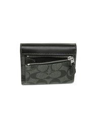 zip-Coach-F40646-Small-Wallet-Signature-Gunmetal