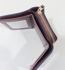 Coach F41302 Sig Smal Trifold Wallet Khaki Saddle