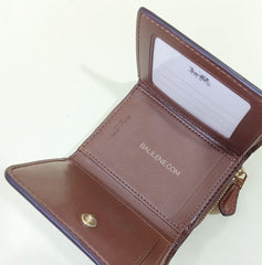 Coach F41302 Sig Smal Trifold Wallet Khaki Saddle