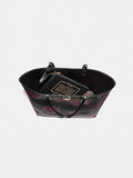 Coach F45317 Reversible City Tote With Jumbo Floral Print Black Multi