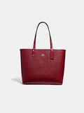 Coach F46286 Reversible City Tote With Tossed Peony Print Oxblood Cherry Multi