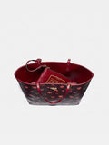 Coach F46286 Reversible City Tote With Tossed Peony Print Oxblood Cherry Multi