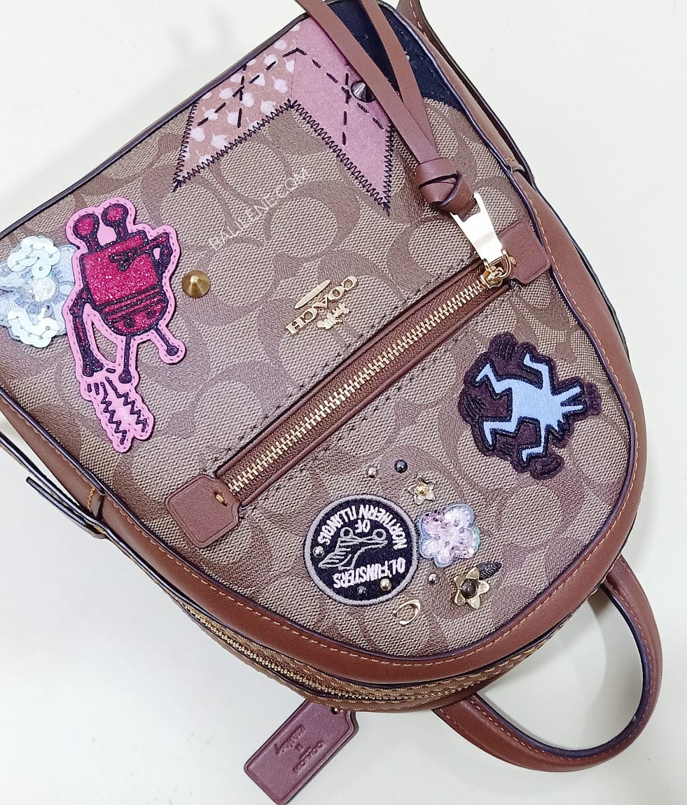 coach andi backpack in signature canvas Coach F48642 Keith Haring Andi Backpack In Signature Canvas With Patch – Balilene