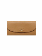 Coach F54009 Slim Envelope Crossgrain Leather Light Saddle