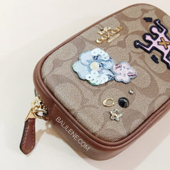 Coach F55644 Keith Haring Convertible Belt Bag In Signature Canvas With Patches Khaki Multi