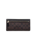 Coach F57319 Checkbook Wallet Brown Black