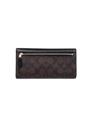 Coach F57319 Checkbook Wallet Brown Black