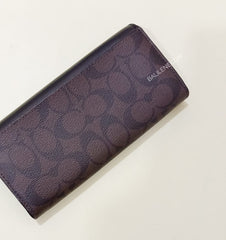 Coach F57319 Checkbook Wallet Brown Black