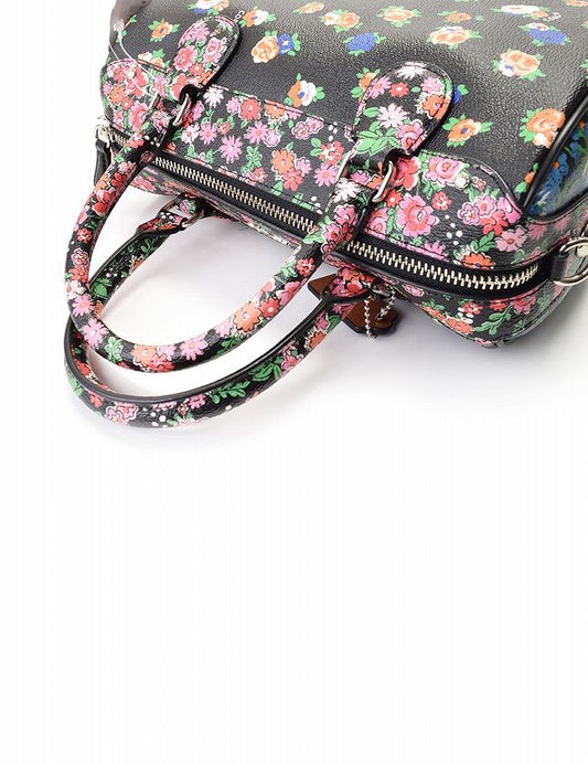 Coach F57626 Mini Bennet Satchel Floral  Micx Print Coated Canvas Multicolor