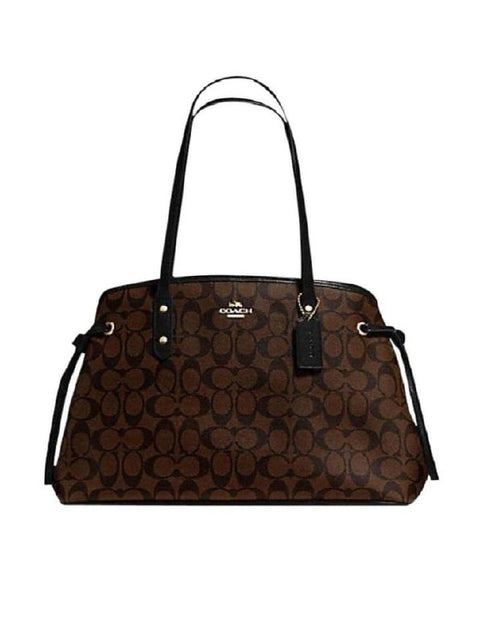 Tas Coach F57842 Drawstring Carryall Signature Brown/ Black – Balilene
