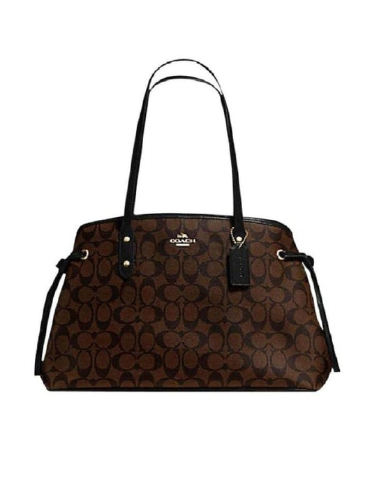 Coach F57842 Drawstring Carryall Signature Brown/ Black