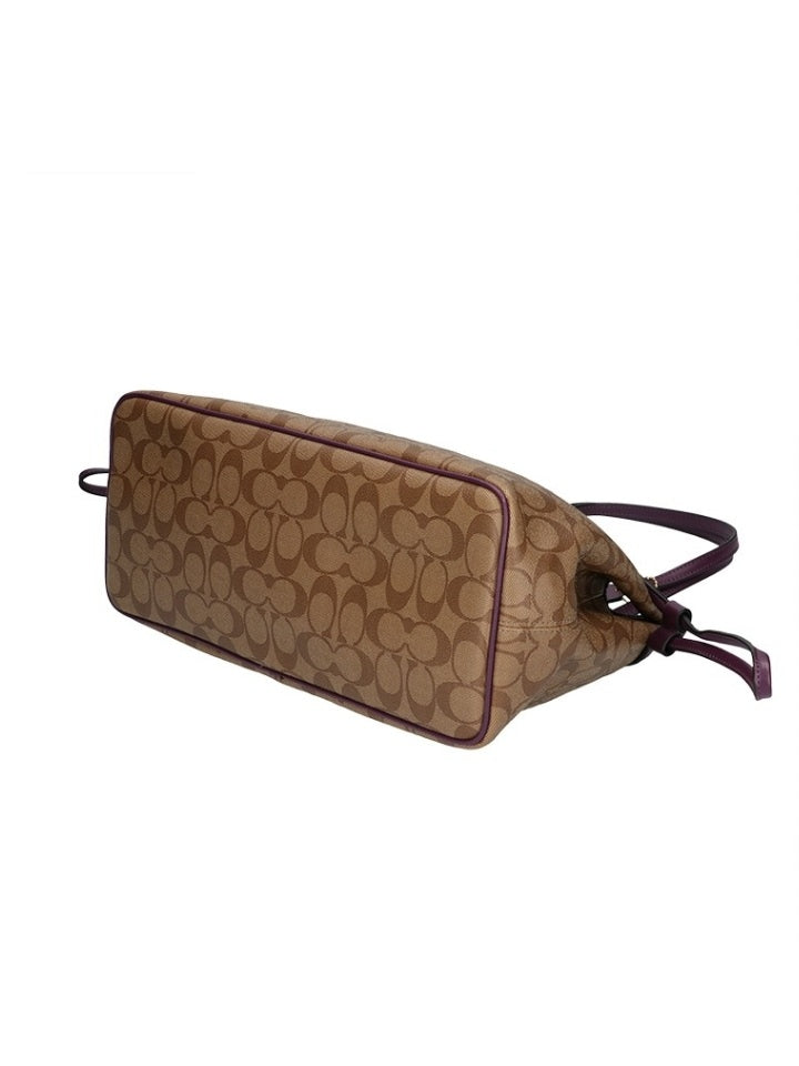 Coach F57842 Drawstring Signature Khaki Blackberry