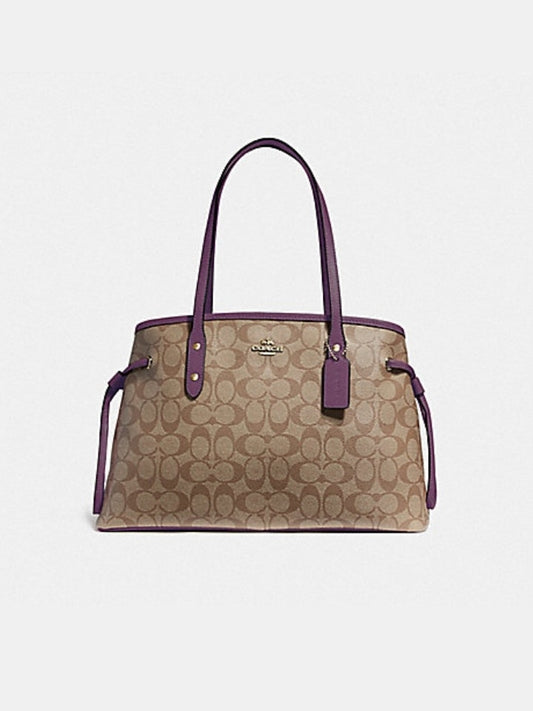 Coach F57842 Drawstring Signature Khaki Blackberry