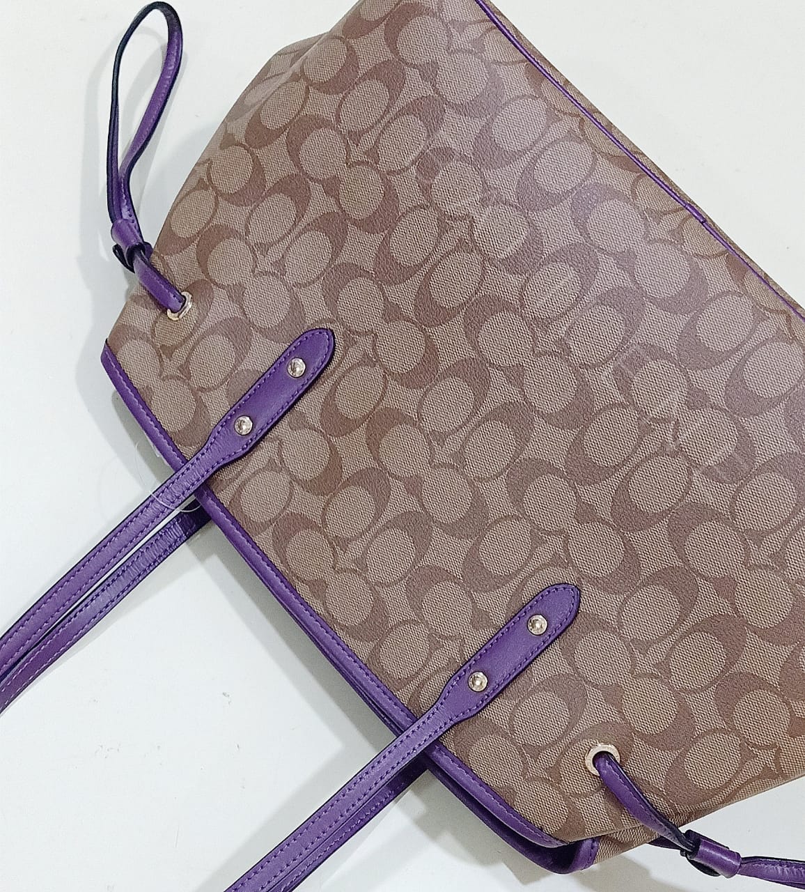 Coach F57842 Drawstring Signature Khaki Blackberry