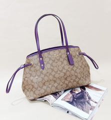 Coach F57842 Drawstring Signature Khaki Blackberry