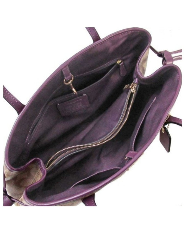Coach F57842 Drawstring Signature Khaki Blackberry